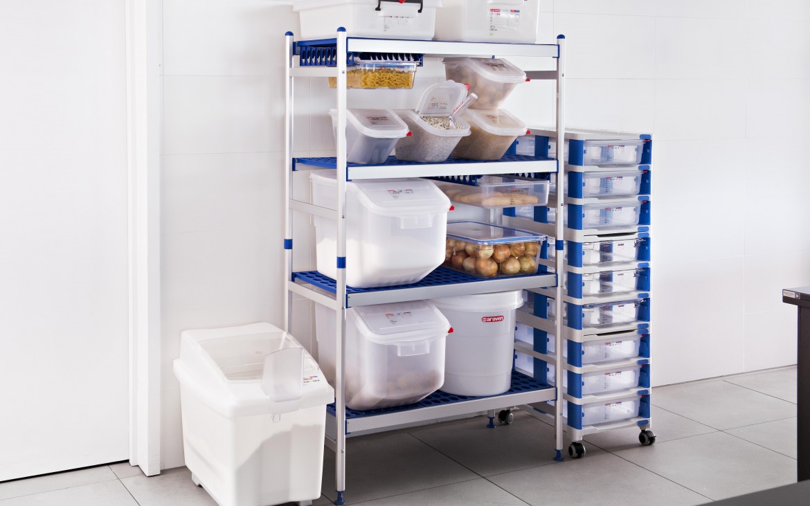 Sistema de estanterías Araven