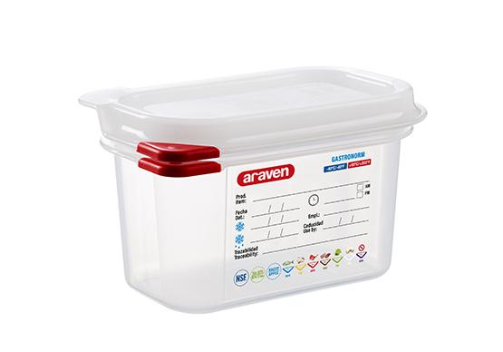 GN 1/1 h.150mm / 6 20,5 l./ 22,2qt Anti allergic polypropylene airtight  containers - Araven